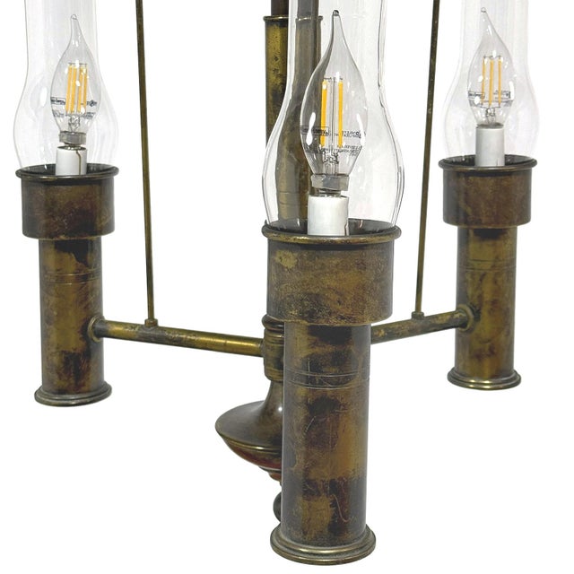 Vintage Arts and Crafts Mission Style Chandelier For Sale - Image 10 of 11