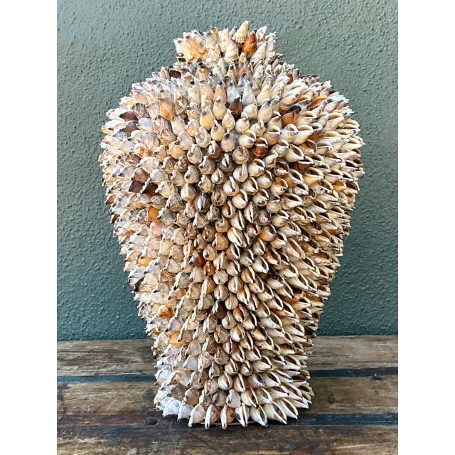 Vintage Shell Covered Sculpture For Sale - Image 4 of 12