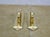 Late 20th Century 2 Vintage Brass Neoclassical Ribbon & Reed Door Pulls W Backplate 7.5" For Sale - Image 5 of 10