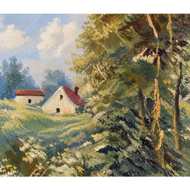 Impressionist Impressionist Landscape Oil Painting For Sale - Image 3 of 5