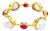 Bochic "Capri" Baroque South Sea Pearl & Ruby set 22k Gold & Silver Bangle For Sale