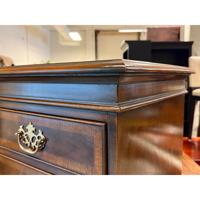 Wood Drexel Heritage 18th Century Collection Highboy Chest of Drawers, Vintage For Sale - Image 7 of 12