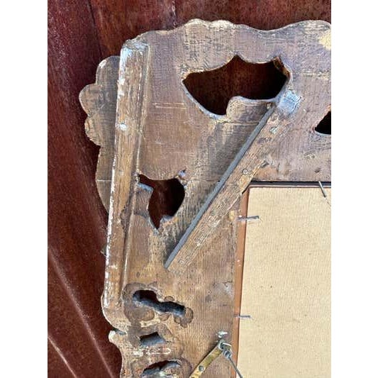 Spanish Rococo Revival Gilt and Gesso Wall Mirror, Wood Frame, 1940s For Sale - Image 9 of 9