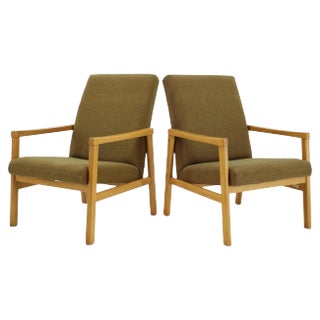 Set of Beech Armchairs, Czechoslovakia 1960s For Sale