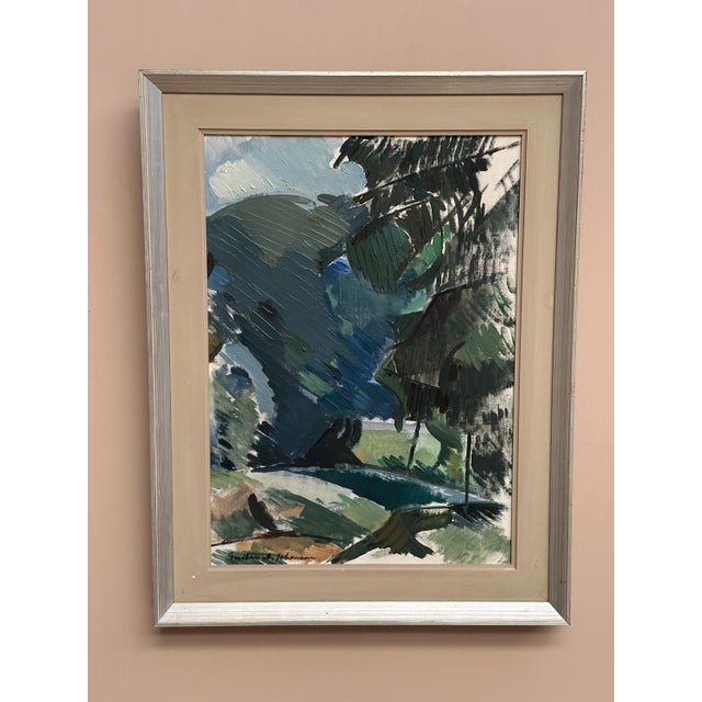 Gustav‑Adolf Johansson, Abstract Forest, 1960s, Oil on Canvas, Framed For Sale - Image 7 of 15