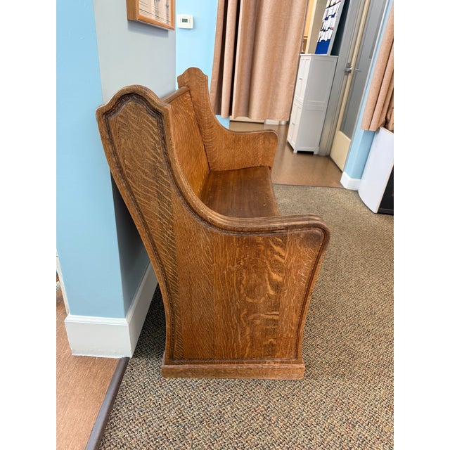 Lovely carved antique pew. We believe it to be tiger, but I’m not 100% sure so you decide. Can see 2 to 3 people depending...