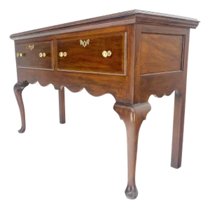 Virginia Galleries Henkel Harris Mahogany Double Drawer Buffet Short Sideboard