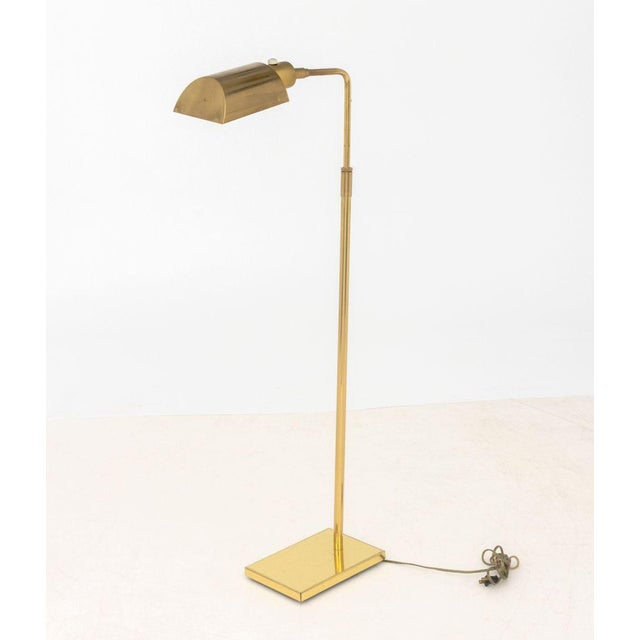 Modern Brass Adjustable Floor Lamp For Sale - Image 4 of 5