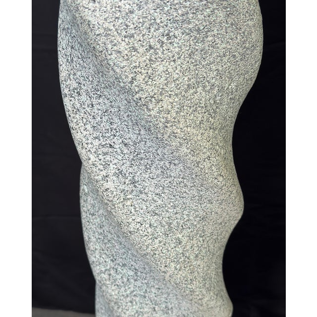 Michael Taylor Style Plaster Spiral Floor Lamp and Table Lamp Set With Shades, 1980s - A Pair For Sale - Image 9 of 13