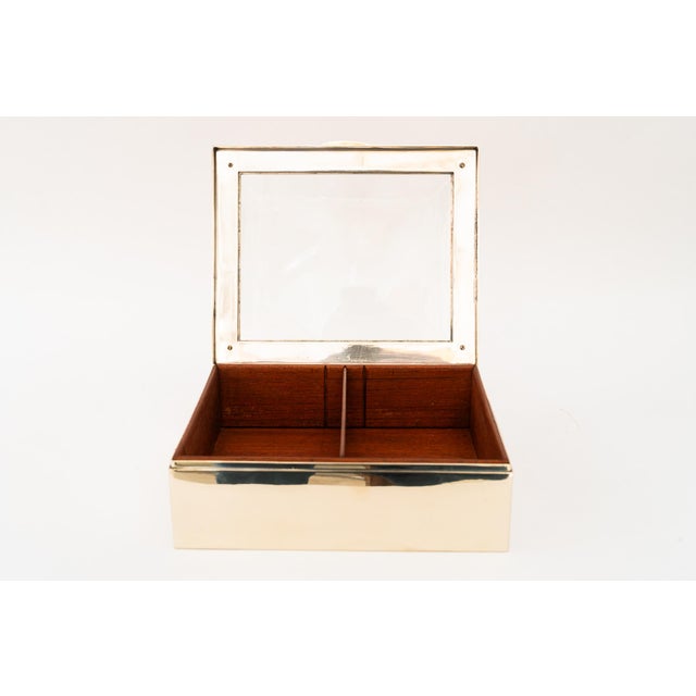 Vintage Brass Cigar Box, 1920s For Sale - Image 6 of 13