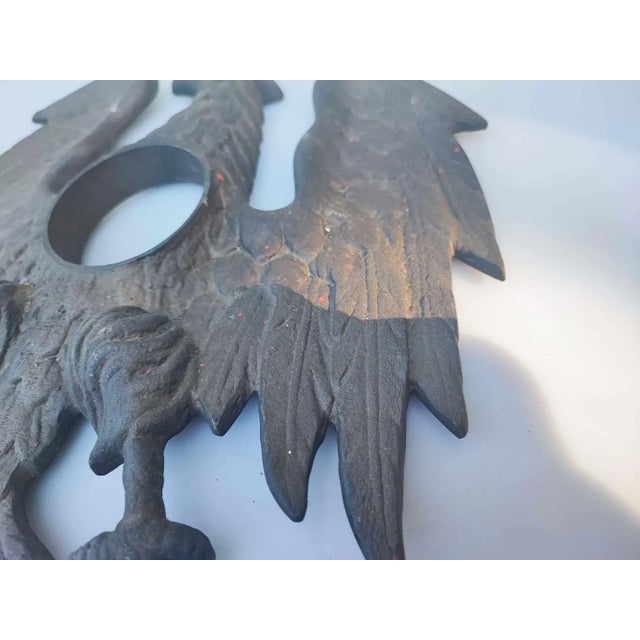 Vintage Art Deco Bronze USA Eagle Clock For Sale - Image 3 of 9