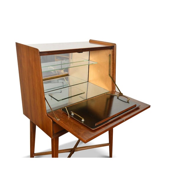 1950s English Modern Tall Mid Century Cocktail Cabinet For Sale - Image 9 of 13