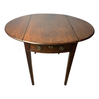 Late 18th Century George 111 Fiddleback Walnut Pembroke Table For Sale
