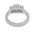 Vintage 1.40 Carat Oval Cut Diamond Platinum 3 Stone Ring, Size 6.75 For Sale In Los Angeles - Image 6 of 6