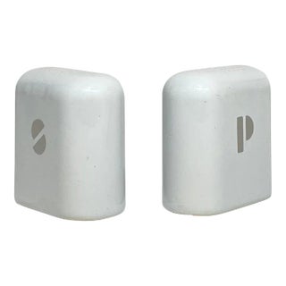 Vintage Bauhaus Ceramic Salt and Pepper Shaker Set For Sale