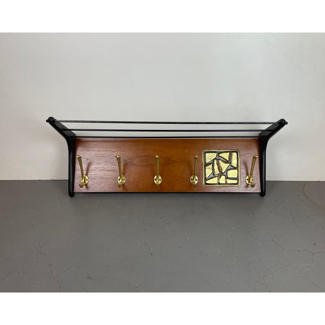Black Boomerang Wall-Mounted Coat Rack by A. Hendrickx for Belform, 1960s For Sale - Image 8 of 10