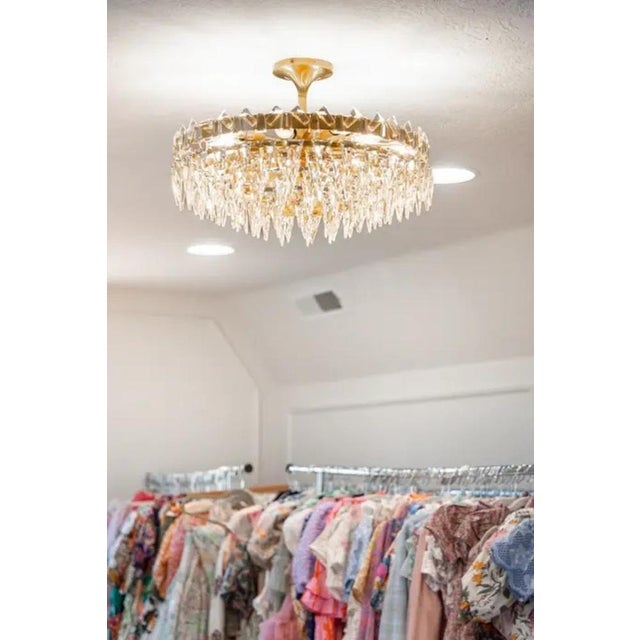 Contemporary Trillion Flush Mount Chandelier by Visual Comfort Studio For Sale - Image 3 of 4
