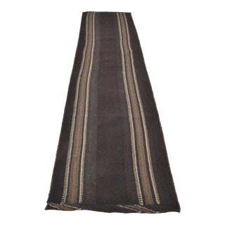 Handwoven Vintage Stripe Kilim Rug For Sale
