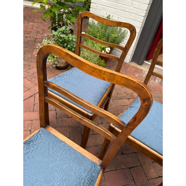 Mid-Century Modern Mid 20th Century Polish Beech Dining Chairs For Sale - Image 3 of 9
