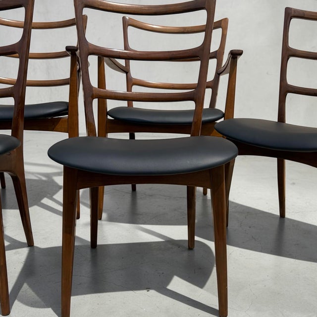 Fine MCM Danish Modern Floating Seat Sculptural Dining Chair Set 6 For Sale In Philadelphia - Image 6 of 6