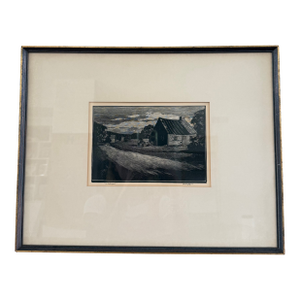 Asa Cheffetz Signed “In Retrospect” 1930 Original American Wood Engraving