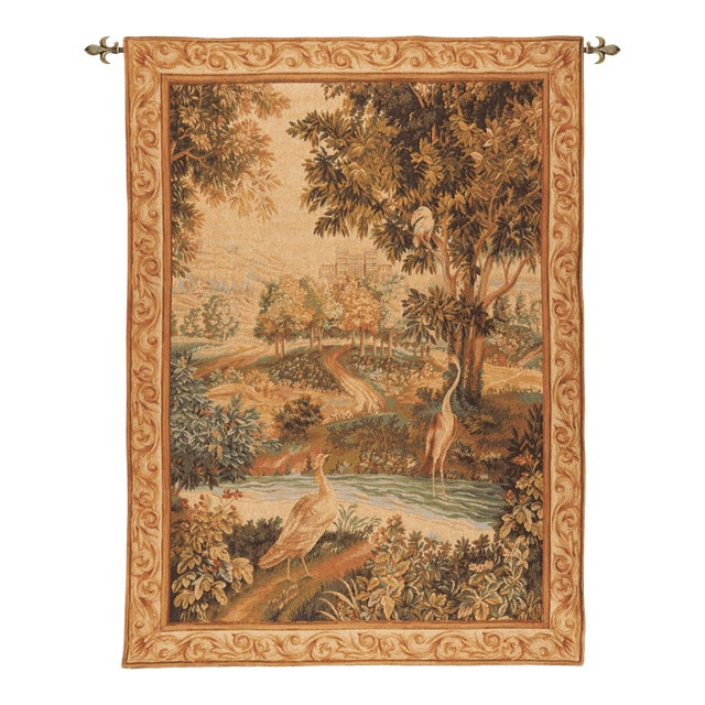 Verdure With Birds Loom Woven Tapestry - 150 X 108 Cm (4’11” X 3’7”) - Requires Rod Size 3 For Sale