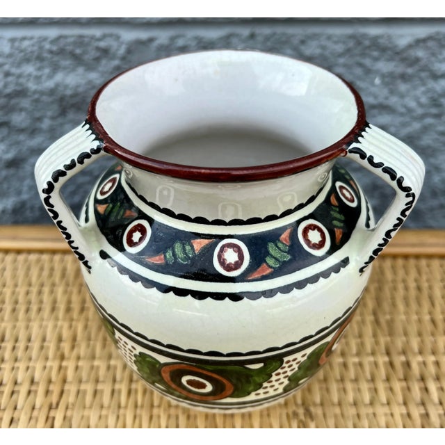 Cala Chile Hand Painted Floral Urn For Sale - Image 4 of 8