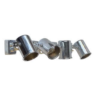 Vintage Italian Nautical Ship Cabin Wall Lights in Chrome, 1970s, Set of 4 For Sale