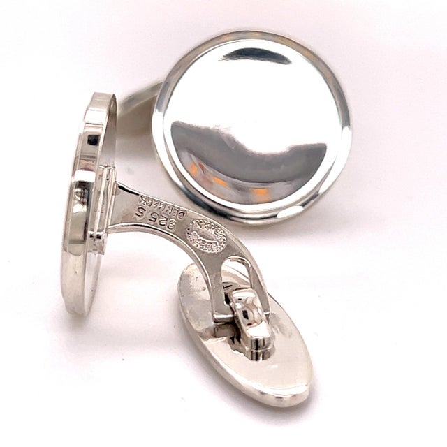 Contemporary 1990s Georg Jensen Estate Sterling Silver Cufflinks, 2 Pieces For Sale - Image 3 of 12