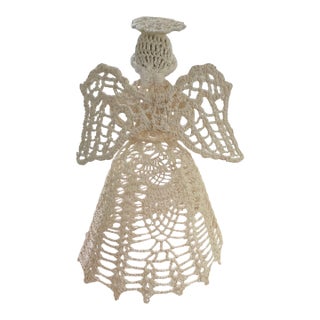 Vintage Crocheted Angel For Sale