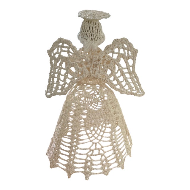 Vintage Crocheted Angel For Sale
