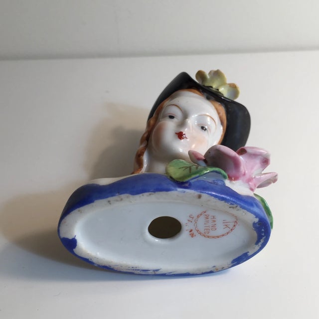 Victorian Lady Head Floral Bust For Sale In New York - Image 6 of 7