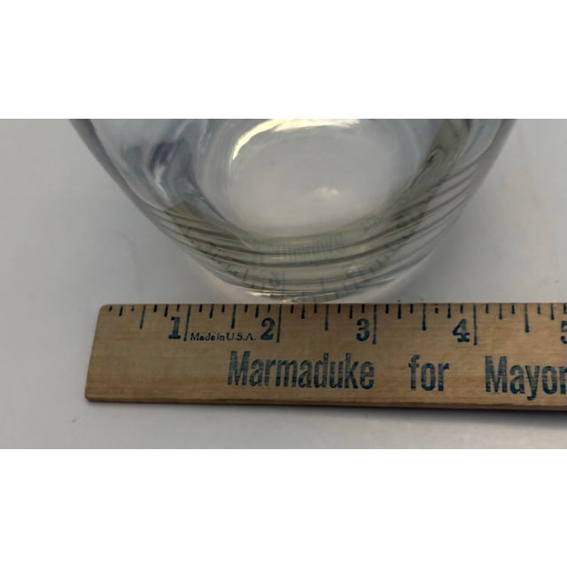 Glass Vintage Hollywood Regency Iridescent Art Glass Decanter With Stopper For Sale - Image 7 of 7