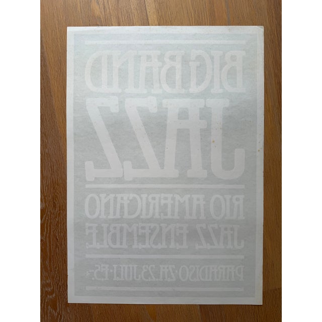 Paradiso Jazz Concert Rio Americano Ensemble Poster, Amsterdam, 1970s For Sale - Image 6 of 7