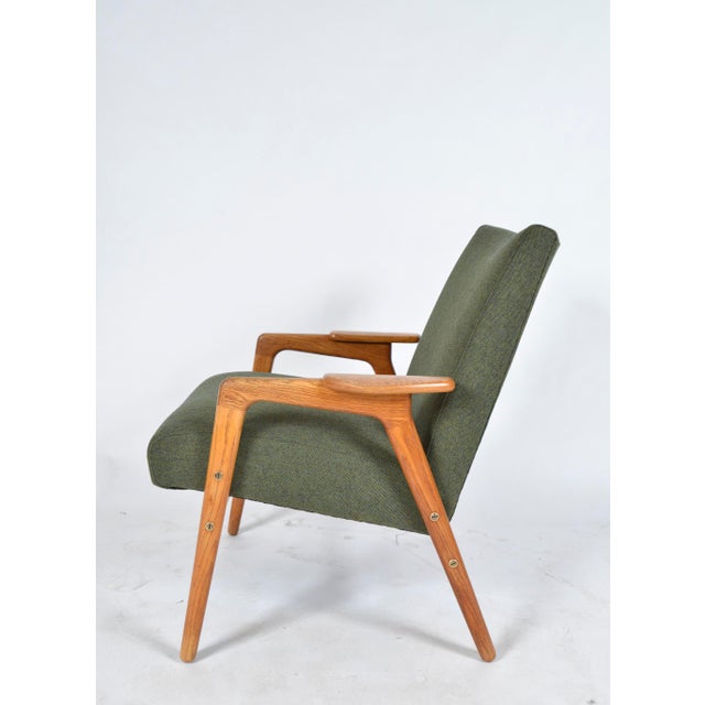 1960s Vintage Ruster Oak Lounge Chair by Yngve Ekström for Swedese, 1960s For Sale - Image 5 of 18