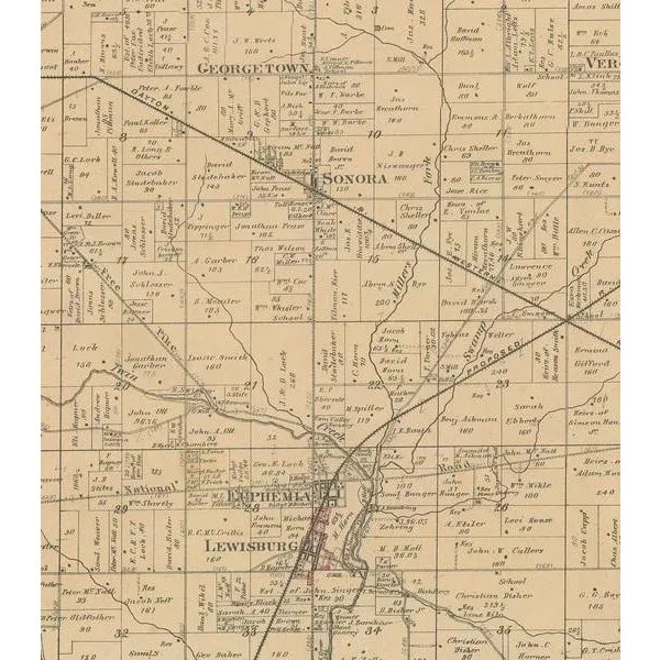 Antique Map of Harrison County Ohio by Titus, 1871 For Sale - Image 4 of 10