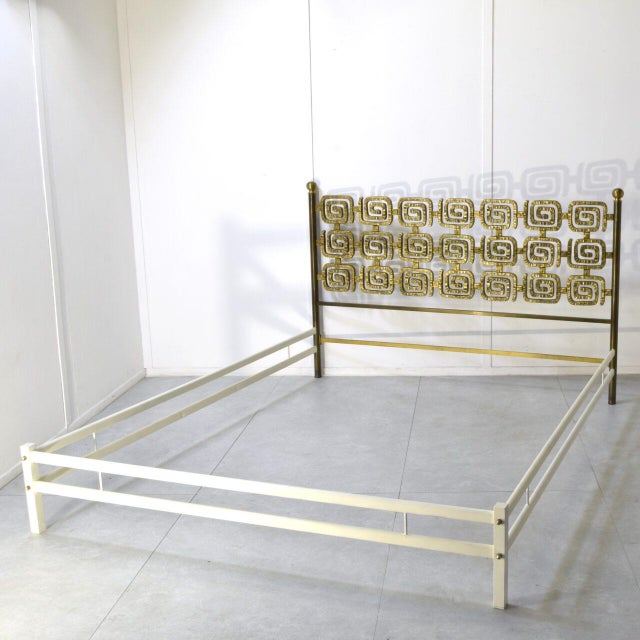 Brass Bed in the style of Osvaldo Borsani, 1960s For Sale - Image 9 of 10