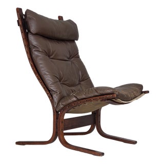 Norwegian Siesta Lounge Chair in Leather by Ingmar Relling for Westnofa, 1970s For Sale