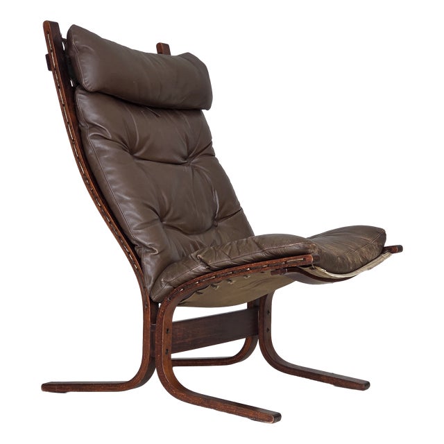 Norwegian Siesta Lounge Chair in Leather by Ingmar Relling for Westnofa, 1970s For Sale