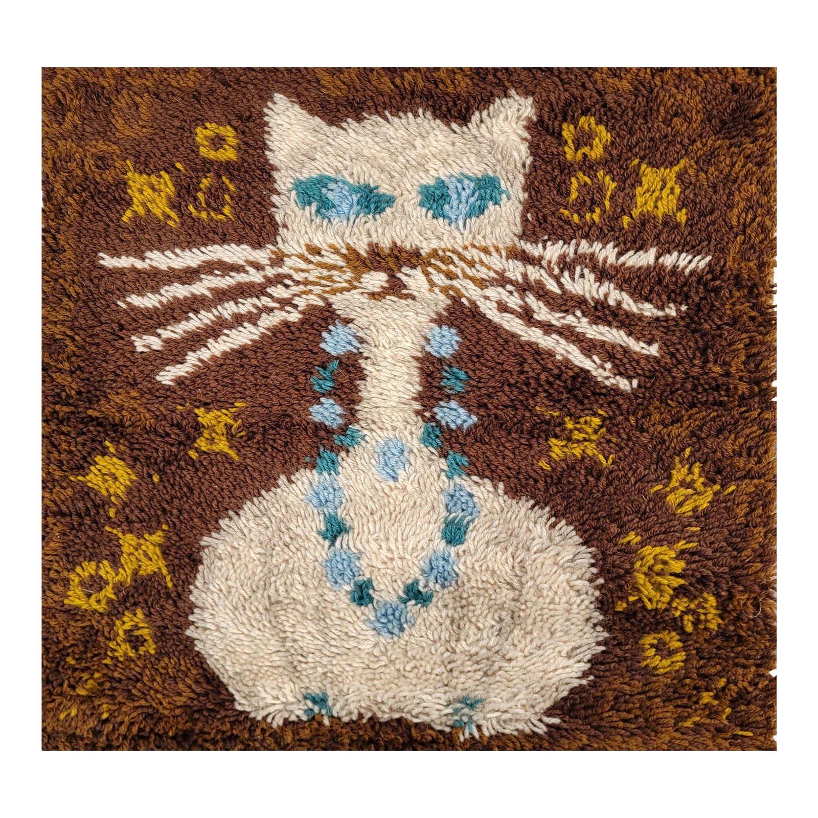 Rya Shag Rug Cat | Chairish