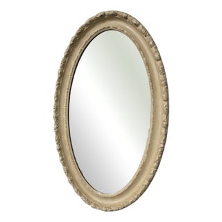 Victorian Oval Painted Mirror, 1880s For Sale