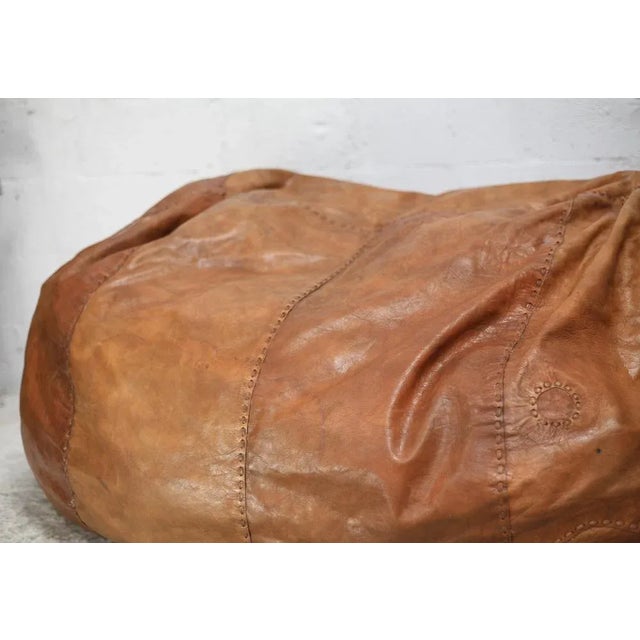 XL Leather Ottoman, Italy, 1970s For Sale - Image 16 of 18