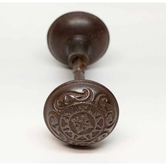 Antique Penn Cast Iron Passage Door Knobs For Sale - Image 4 of 4