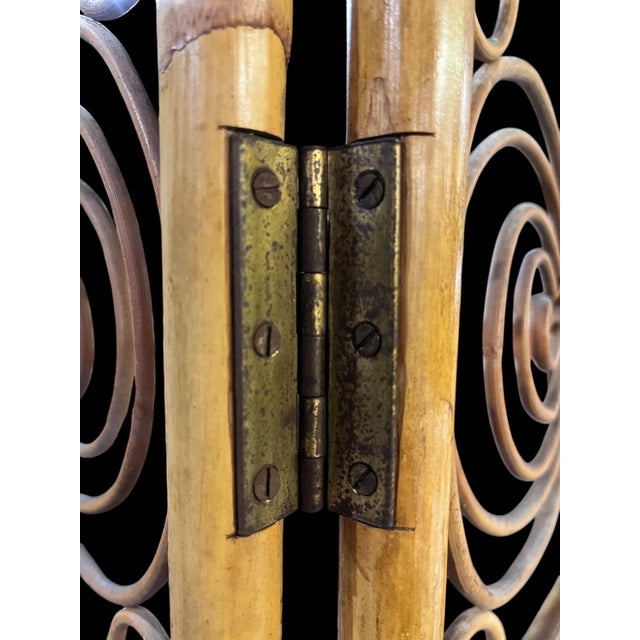 1970s French Riviera 3-Panel Folding Screen / Room Divider For Sale - Image 9 of 10