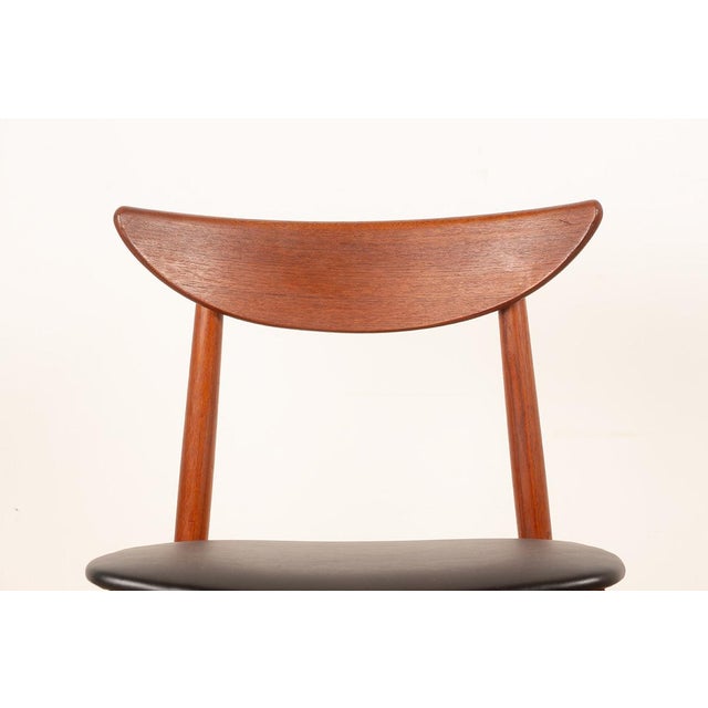 Randers Møbelfabrik Danish Teak and Skai Chairs by Harry Ostergaard for Randers Møbelfabrik, 1960s, Set of 2 For Sale - Image 4 of 18