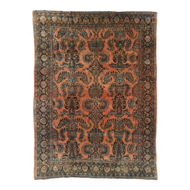 Early 20th Century Rustic Antique Persian Kashan Rug, 08'05 X 11'05 For Sale