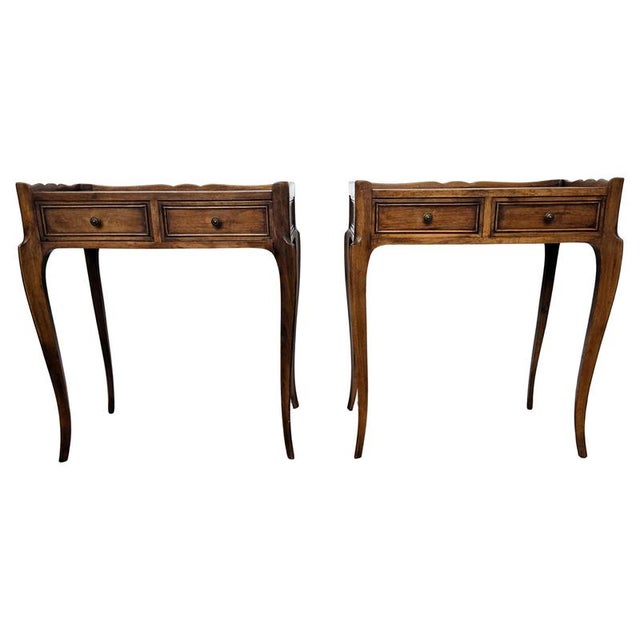 Mid-Century Modern Italian Rustic Wood Nightstands, 1950s, Set of 2 For Sale - Image 11 of 11