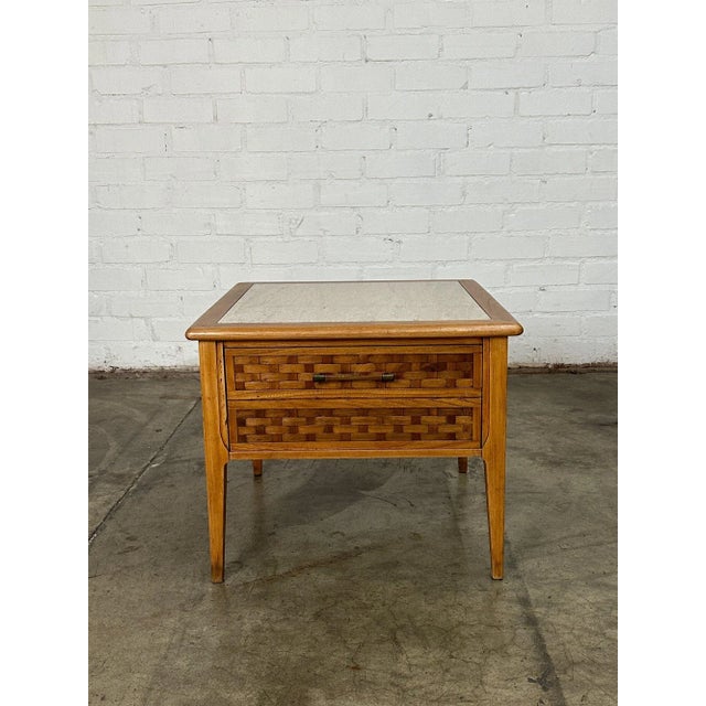 Side Table in Mixed Materials by Lane For Sale - Image 4 of 9