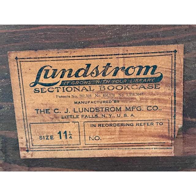 Lundstrom Sectional Barrister Bookcase Early 20th Century For Sale - Image 12 of 12