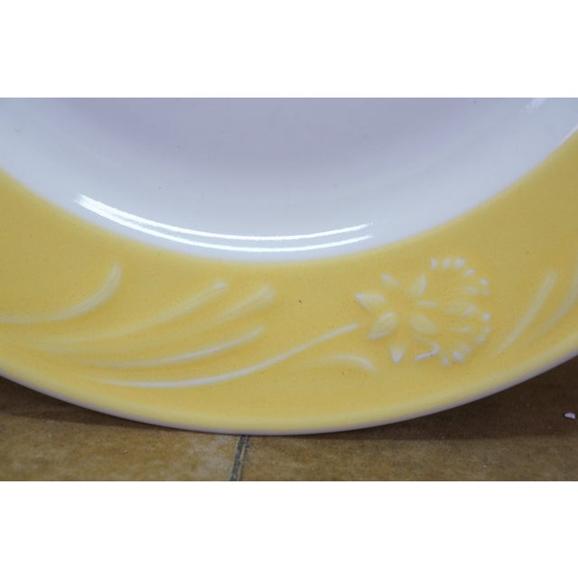 Vintage Lenox Yellow Poppies Rainbow Porcelain Dinner Plates Dinnerware - 7 pcs For Sale - Image 6 of 11